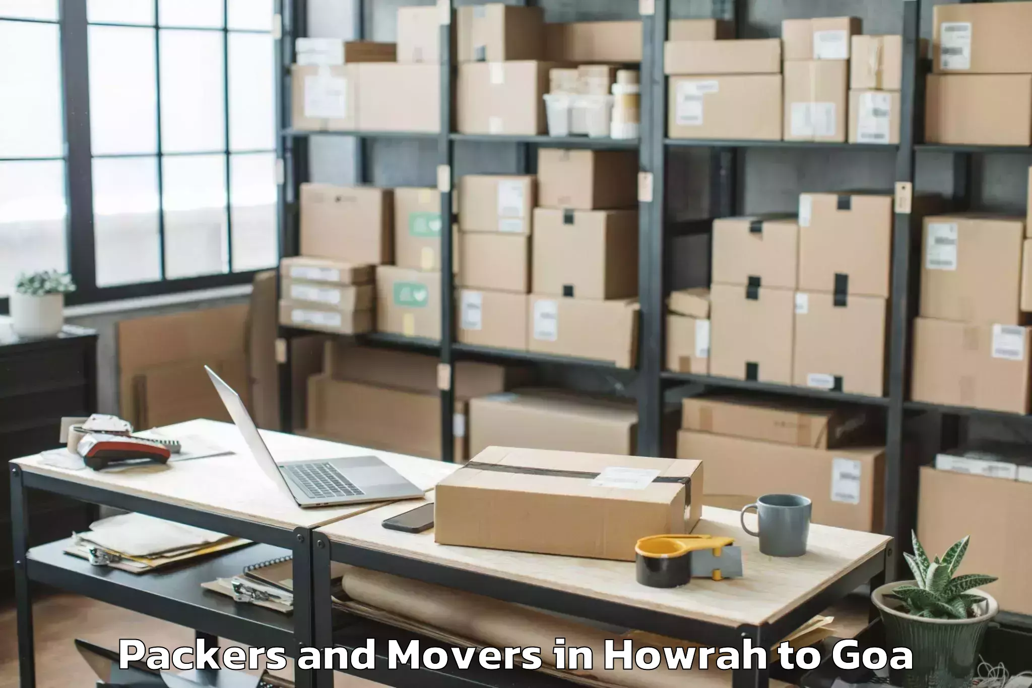 Affordable Howrah to Morjim Packers And Movers